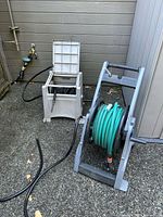 Both hose reels with hoses outdoors