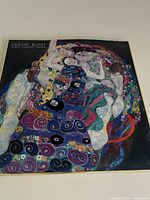 Square Klimt print showing artwork and frame