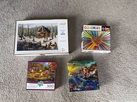 Overview of all four boxed puzzles
