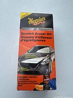Front of Meguiar's Scratch Eraser Kit box