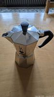Full view of assembled Moka pot