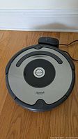 Top view of Roomba vacuum showing overall condition