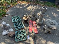 Group shot showing all items together on driveway