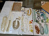 Overview of entire lot spread on table