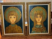 Front view of both framed portraits side by side