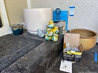 All items grouped on ledge