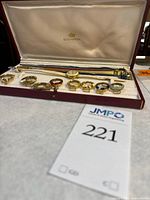 Full set in case showing watch, straps, bezels