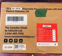 Exterior of factory-sealed case showing product details, quantity and ASTM Level 3 rating