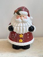 Full view of Santa Claus ceramic cookie jar