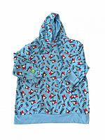 Full view of light blue Blue Jays hoodie laid flat