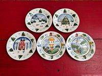 All five side plates front view