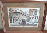 Full view of framed artwork showing frame, mat and entire image