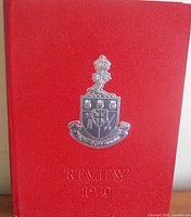 Front cover showing crest, title and year