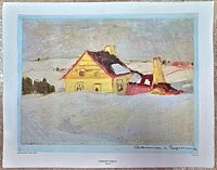 Front view of the unframed Clarence Gagnon print showing full artwork and border