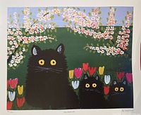 Front view of lithograph showing artwork and border