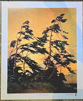 Front view of lithograph showing art, border, title and edition number