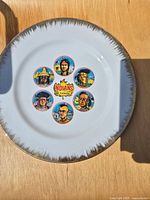 Front view of plate showing full design