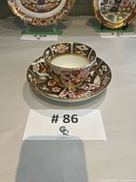 Teacup on saucer showing full set