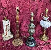 Group shot of all four lamp bases