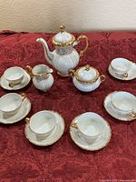 Entire tea set laid out showing all components