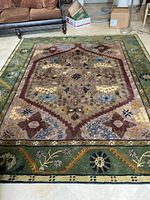 Full view of rug showing overall design and border