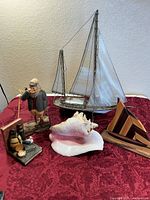 Group shot of all nautical décor items on table