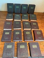 All 19 Sunshine annual books displayed on table