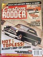 Front cover of one magazine highlighting Alloway’s Drop-Top Shoebox and 2004 Custom Rod of the Year