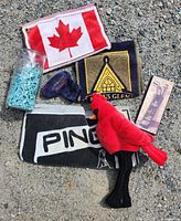 All items grouped on ground showing overall lot