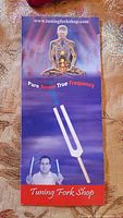 Brochure front showing Tuning Fork Shop branding