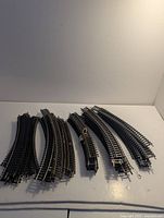 Group of curved HO tracks showing quantity and varying curvature.