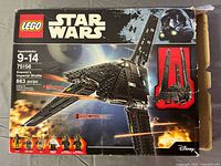 Front of Lego Star Wars 75156 box showing artwork and piece count