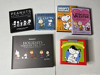 All six Peanuts items laid out for overview