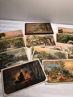 Overall lot showing presentation box and chromolithograph cards