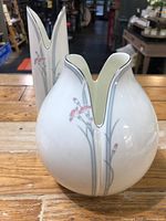 Both vases front view showing forms and pattern