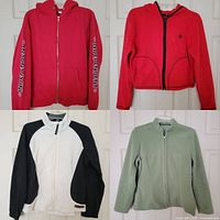 Composite view showing all four jackets