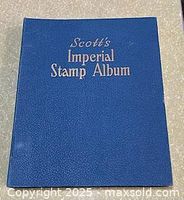 Front cover of blue Scott's Imperial Stamp Album