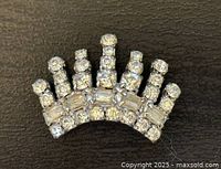 front view showing rhinestone crown design