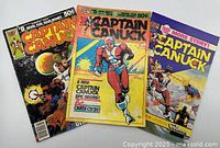 Front covers of issues #4, #5 and #8 displayed side by side