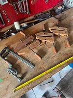 All six clamps on workbench