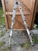 Full view of ladder in A-frame position