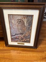 Front view of framed print showing artwork, mat and frame