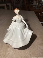 Front view of Royal Doulton Nancy figurine on tabletop