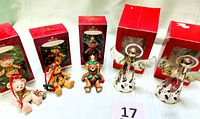 Group shot of all ornaments with boxes visible