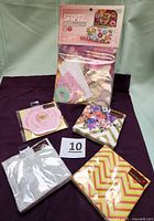 All items grouped: four Papyrus napkin packs and Spritz mailbox kit