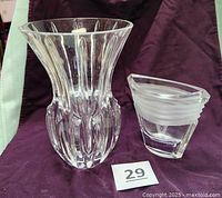 Both vases side by side on cloth