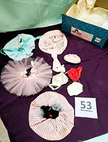 Group image showing all dresses, panties, and box