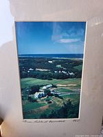 Full view of matted aerial photograph showing Green Gables and surrounding landscape