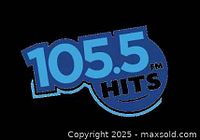 105.5 Hits FM station logo representing the radio advertising credit