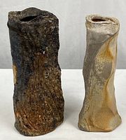 Both vases front view showing overall shape and size comparison